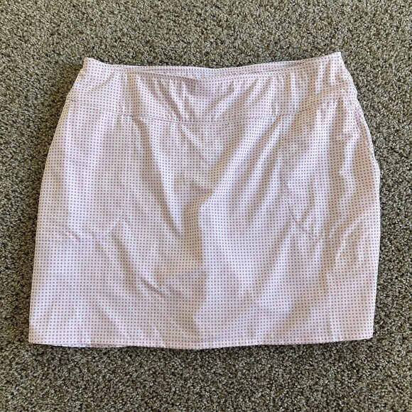 Fairway & Greene Womens Sz Large Pink Polka Dot Golf Skort With Pockets - Picture 2 of 8